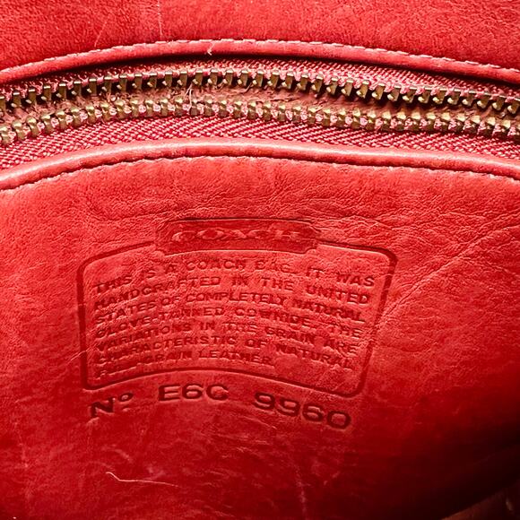 Rare Red COACH Vintage Daypack Backpack 9960 - Picture 10 of 14